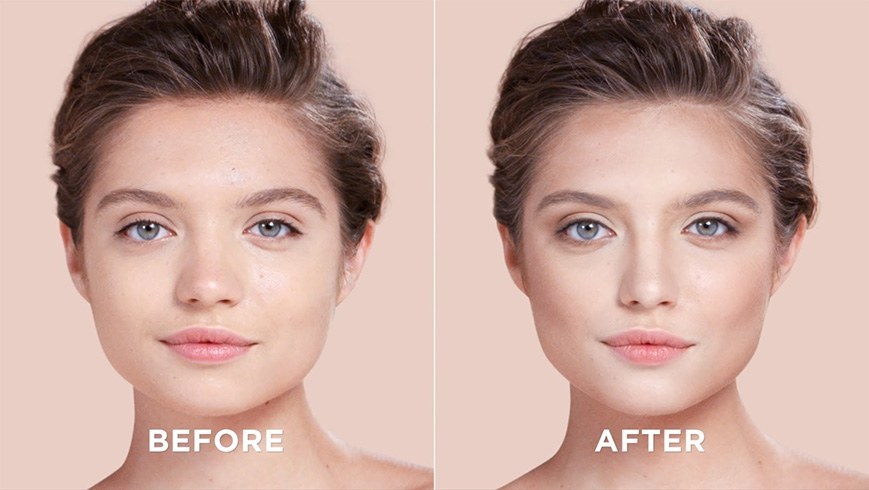 how to put blush on face