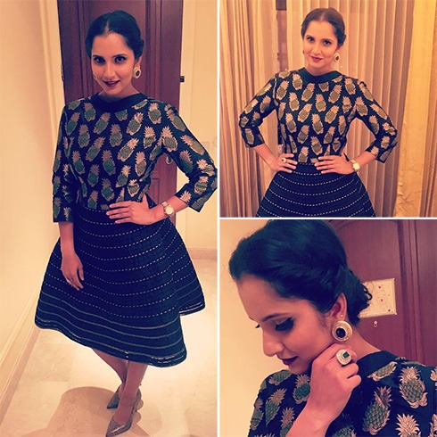 Sania Mirza in Rinku Sobti dress