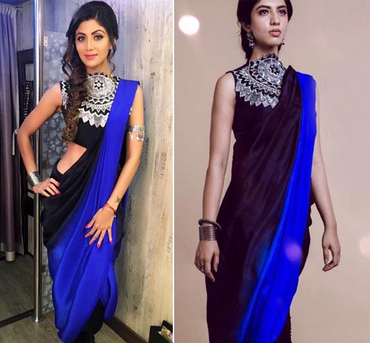 Shilpa Shetty Roshni Chopra sari