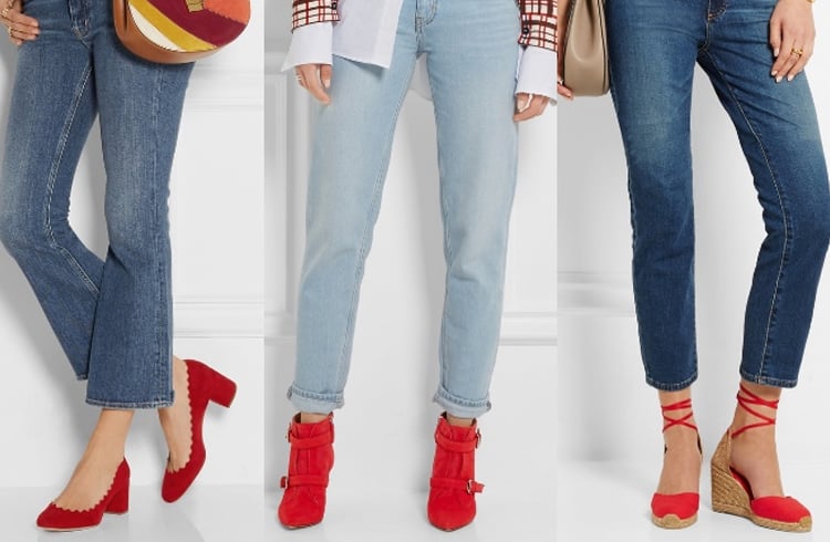 footwear on jeans for ladies