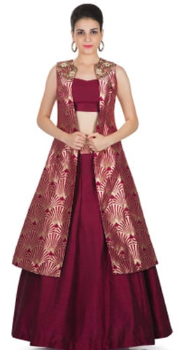 banarasi saree gown