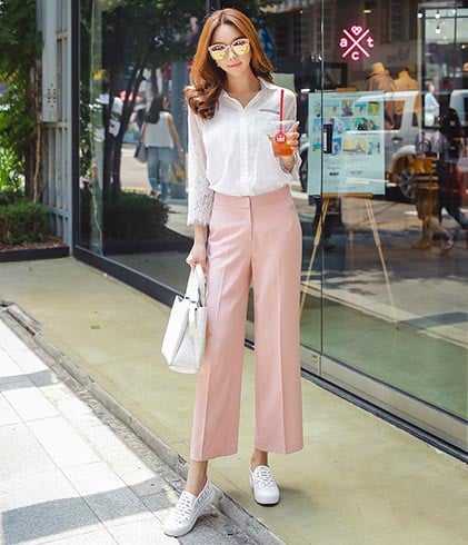 Buy Women Ankle Length Pants Sky Blue Solid Taffeta Silk for Best Price  Reviews Free Shipping