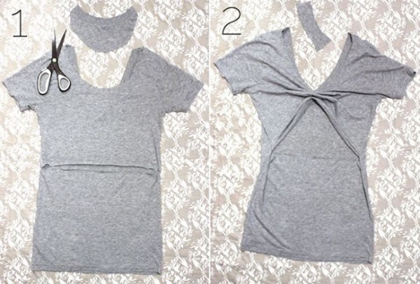 27 DIY T-Shirt Cutting Ideas To Try On Your Old Outfits For New Look