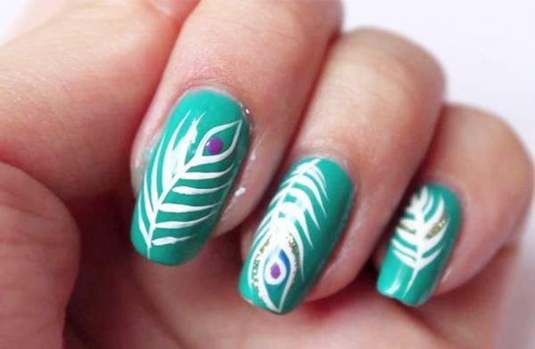 50 Peacock Nail Art Design Ideas