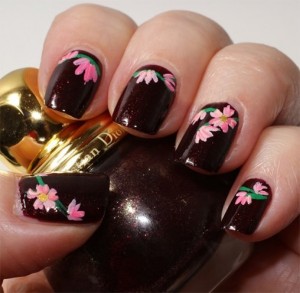 How To Make Flower Nail Art Designs