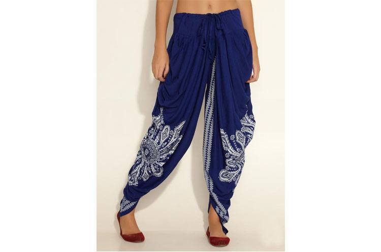 blue dhoti pants