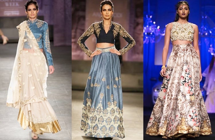 How To Wear Crop Tops As Blouses For Wedding Functions