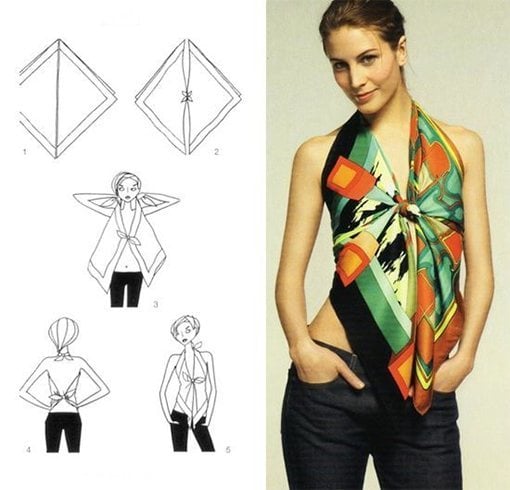 how to wear your hermes scarf
