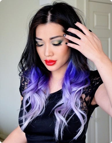 Black And Purple Hair