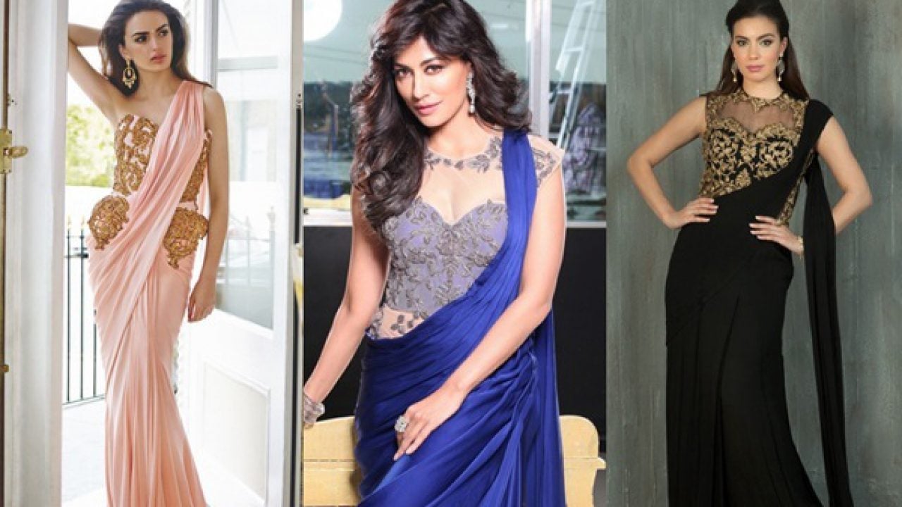 Saree Gown Designs Are A Fusion Of 