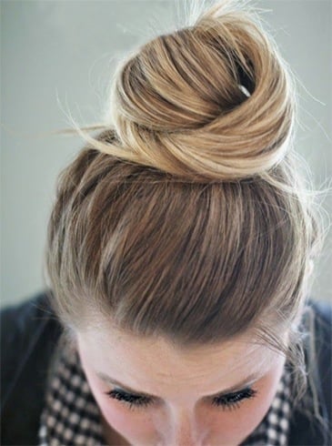 The Easy Top Knot Bun For A Cool Look - Lazy Girl Guide