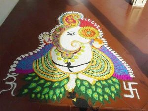 Latest Ganesh Rangoli Designs, Ideas And Pictures For 2022