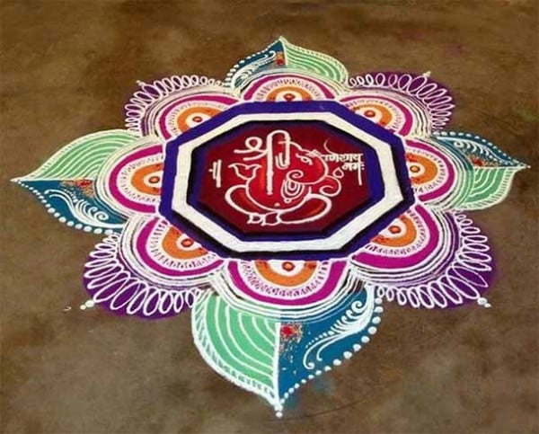 Latest Ganesh Rangoli Designs, Ideas And Pictures For 2022