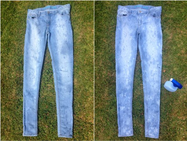 bleaching grey jeans