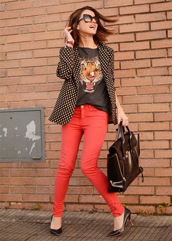 red jeans outfit women's - Quality assurance - OFF 66%