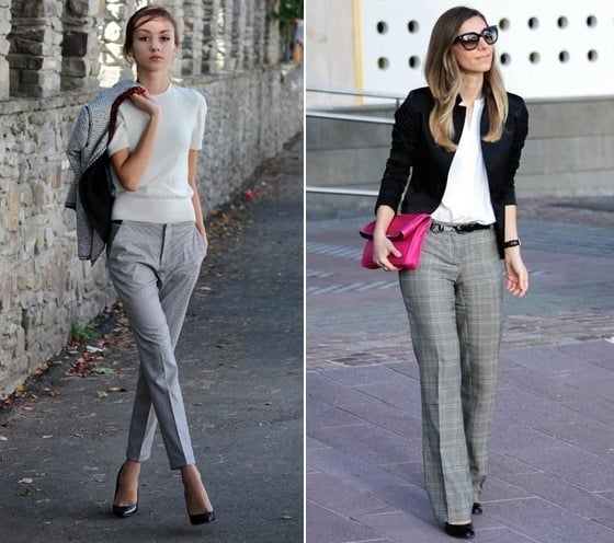 Women Gorgeous Cotton Blend Grey Trousers Pants