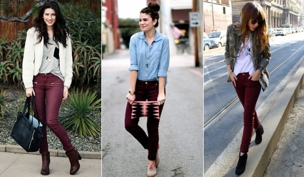Stirling Bordeaux Trousers | Libby London