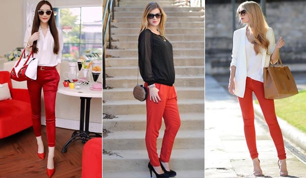 Red Pants with Pumps Fall Outfits In Their 30s 36 ideas  outfits   Lookastic