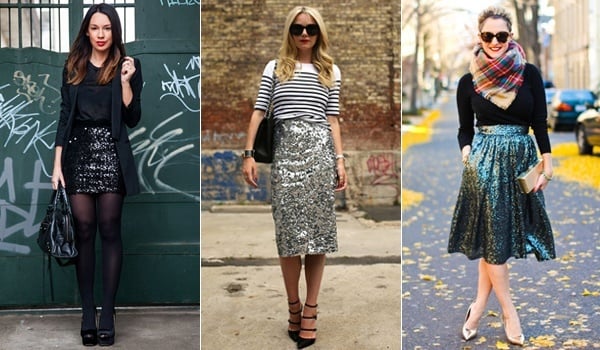 15 Ways To Style Your Sequin Skirt Outfit This Season