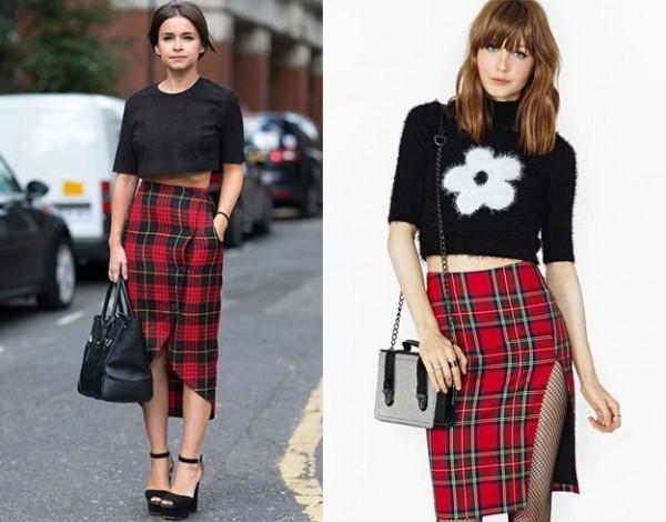 Awesome Ways To Wear Plaid Skirt Outfit 