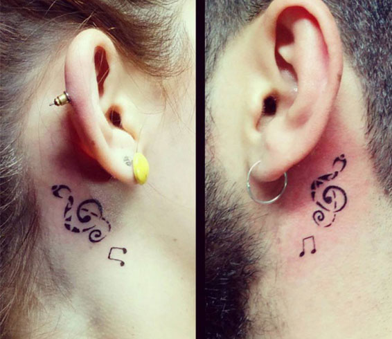 Music Note Tattoo Ear  Best Tattoo Ideas Gallery