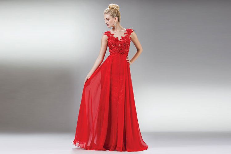 red christmas gown