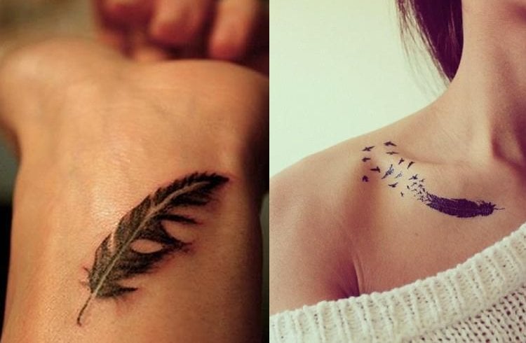 60 Beautiful Female Feather Tattoo Design Ideas 2023 Updated  Saved  Tattoo