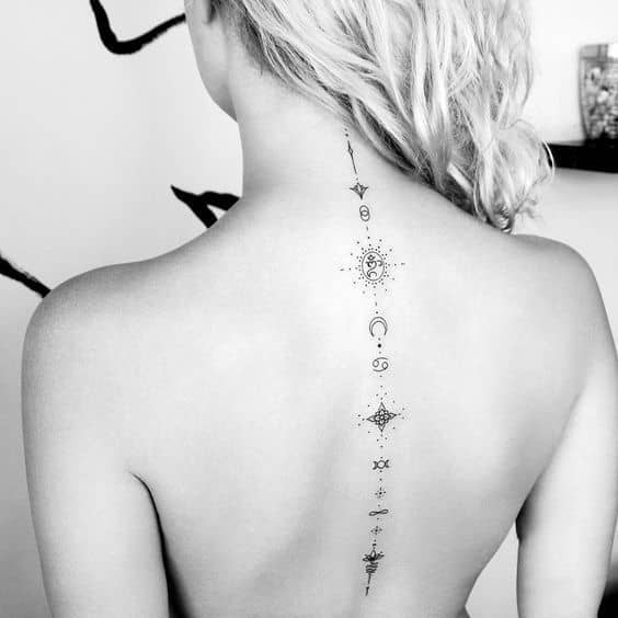 Line and Dot Spine Tattoo | TikTok