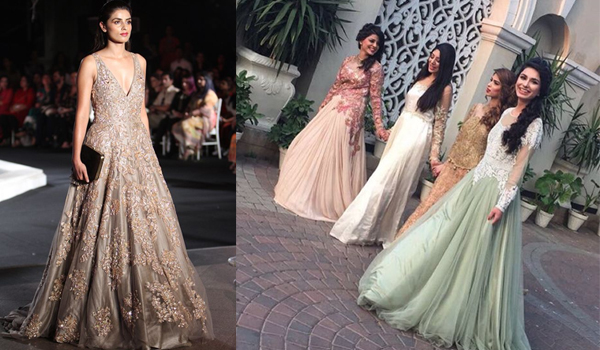 13 Gowns for Indian Wedding Reception That Are Truly Spectacular | Reception  gowns, Indian wedding reception gowns, Orange prom dresses