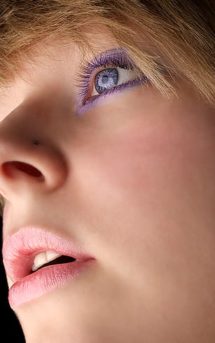 women with purple eyes