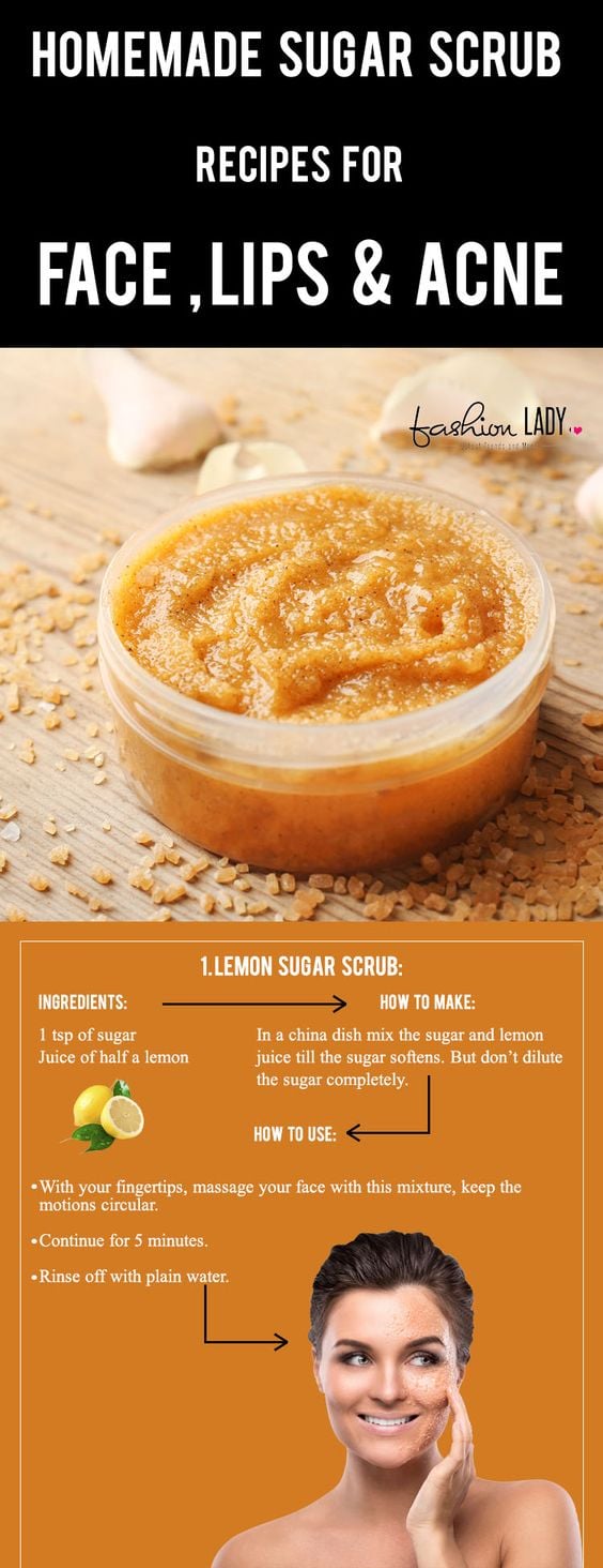 3 Most Useful Natural And Homemade Sugar Scrub Recipes For Face, Lips ...