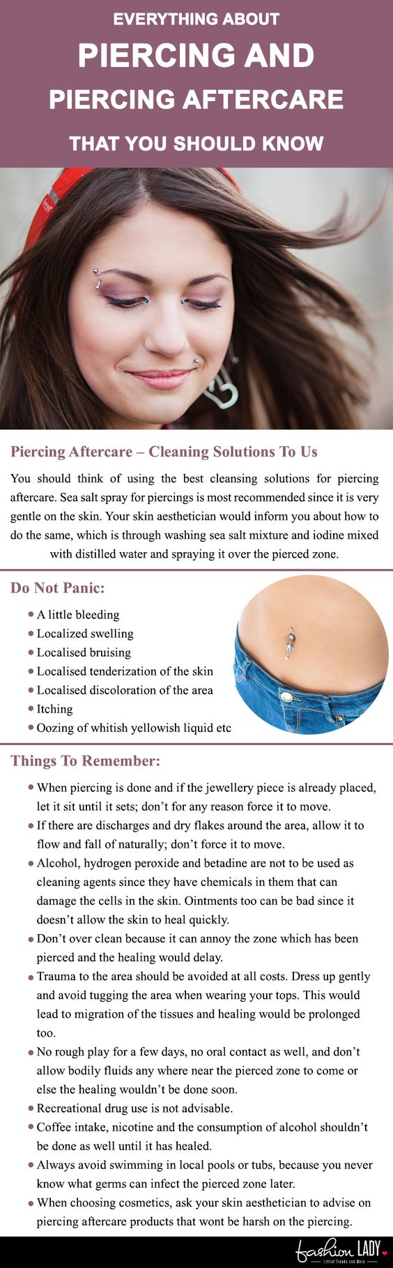 Piercing Aftercare How Long at Justin Wyatt blog