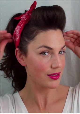 1950s ponytail with scarf  1950s ponytail 1950s hairstyles Scarf  hairstyles