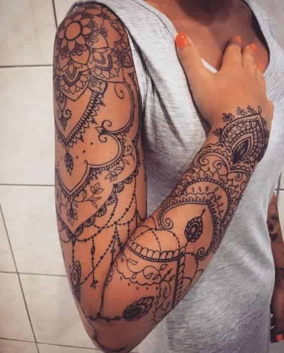 101 Tasteful Lace Tattoos Designs and Ideas