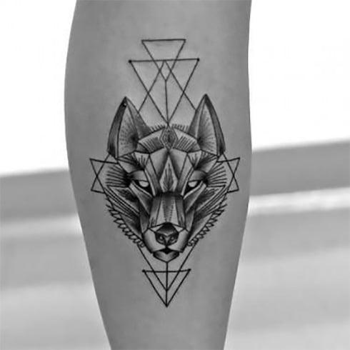 realistic and geometric wolf tattoo by Samarveera2008 on DeviantArt