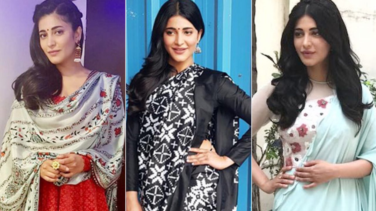 Shruti Haasan Sets Out To Impress All With Her Ethnic Styles