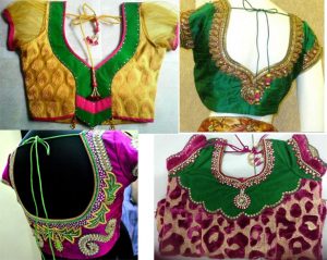 Making It Festive With Blouse Back Neck Designs With Patch Work