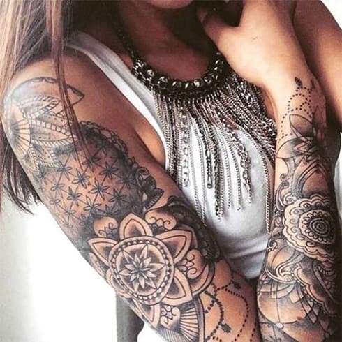 Dotwork tattoo sleeve by Corey Divine - Best Tattoo Ideas Gallery