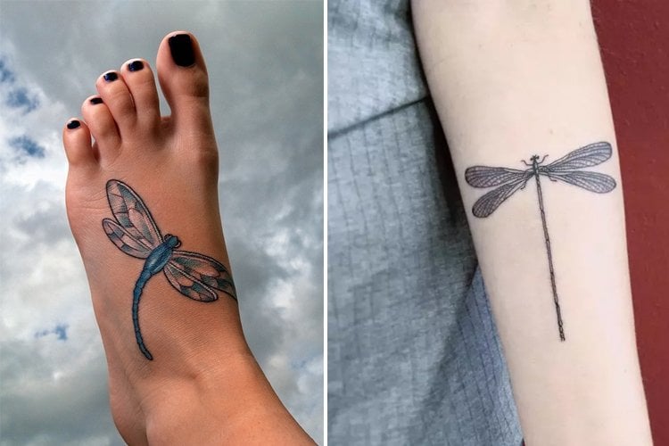 My dragonfly tattoo right wrist  Dragonfly tattoo Small dragonfly tattoo  Dragonfly tattoo design