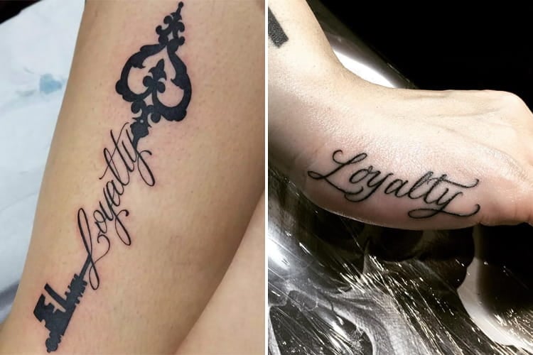 Chinese Loyalty Symbols Tattoo Design