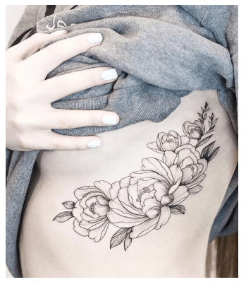 Ribcage Roses  Tattoos Beautiful tattoos Side tattoos