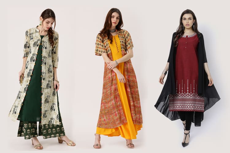 These Trendy Double Layered Kurtis Are Suitable for Any Occasion